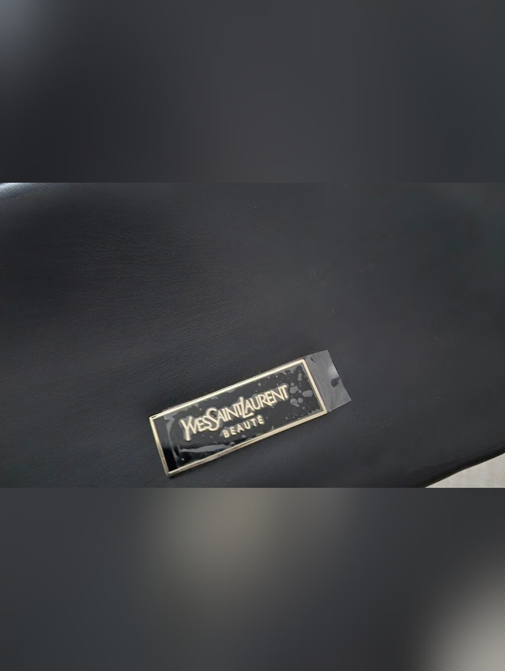 Yves Saint Laurent Beaute YSL Black Cosmetic Bag Makeup Pouch Gold Hardware - Picture 7 of 8